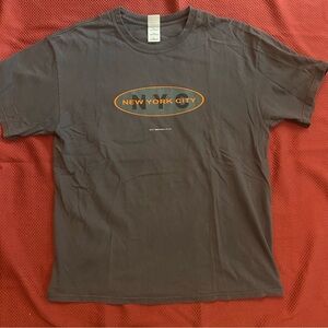 Grey and orange New York City cotton t-shirt #NYC